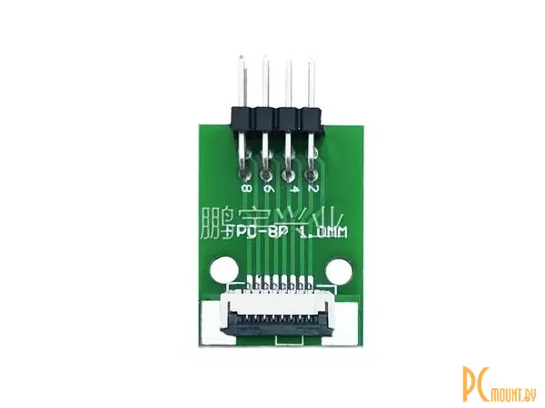 FFC/FPC-8P-1.0 Макетная плата переходник FFC 8pin шаг 1.0мм на DIP 2.54 изогнутые пины